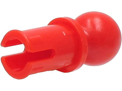 Lego (N) ~ Technic Pin with Friction Ridges and Tow Ball with Round Pin Hole ~ [Red]