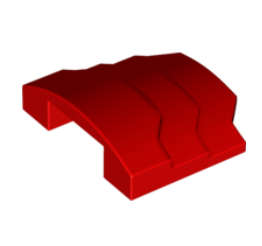 Lego (N) ~ Wedge 4 x 3 Stepped No Studs ~ [Red]