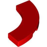 Lego (N) ~ Tile Round Corner 3 x 3 Macaroni ~ [Red]