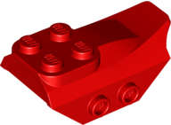 Lego (N) ~ Slope Curved 4 x 2 with 4 Studs on Top 2 Hollow Studs on Each Side Wing End ~ [Red]