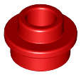 Lego (N) ~ Plate Round 1 x 1 with Open Stud ~ [Red]