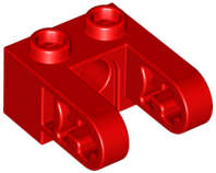 Lego (N) ~ Technic Brick 1 x 2 with Hole and Dual Liftarm Extensions ~ [Red]