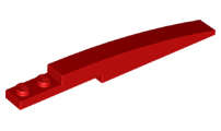 Lego (U) ~ Slope Curved 10 x 1 ~ [Red]