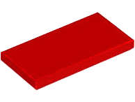 Lego (N) ~ Tile 2 x 4 ~ [Red]