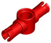 Lego (N) ~ Technic Pin 3L with Friction Ridges and Center Pin Hole ~ [Red]
