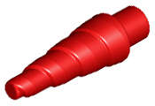 Lego (N) ~ Horn Unicorn / Spiral ~ [Red]