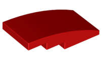 Lego (N) ~ Slope Curved 4 x 2 ~ [Red]