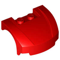 Lego (N) ~ Vehicle Mudguard 3 x 4 x 1 2/3 Curved Front ~ [Red]