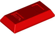 Lego (N) ~ Minifigure Utensil Ingot 1 x 2 ~ [Red]