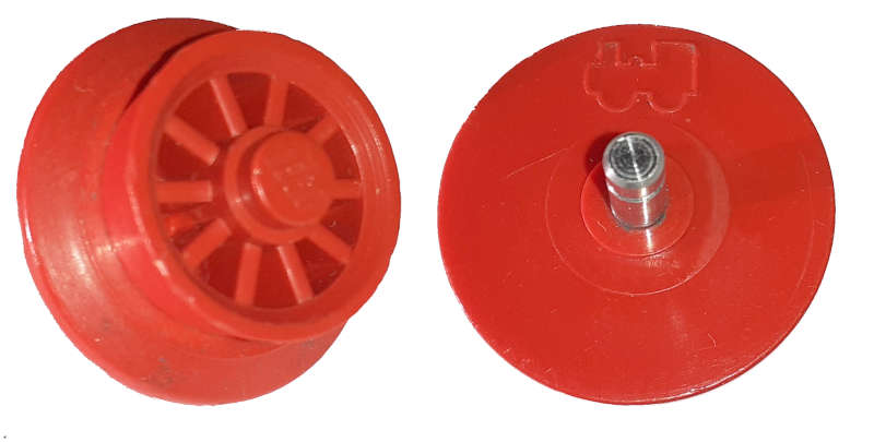 Lego (U) ~ Train Wheel Spoked for Motor ~ [Red]