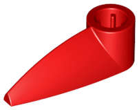Lego (N) ~ Bionicle 1 x 3 Tooth with Axle Hole (Bohrok Eye) ~ [Red]