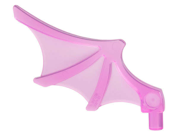Lego (N) ~ Minifigure Wing Webbed ~ [Trans-Dark Pink]