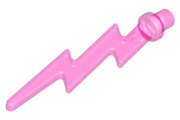 Lego (N) ~ Wave Angular Single with Bar End (Lightning Bolt) ~ [Trans-Dark Pink]