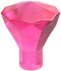 Lego (N) ~ Rock 1 x 1 Jewel 24 Facet ~ [Trans-Dark Pink]