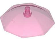 Lego (N) ~ Minifigure Utensil Umbrella Top with No Bottom Flaps 6 x 6 with Top S ~ [Trans-Dark Pink]