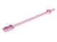 Lego (U) ~ Bar 12L with 1 x 2 Plate End Solid Studs and 1 x 1 Round Plate End ~ [Trans-Dark Pink]