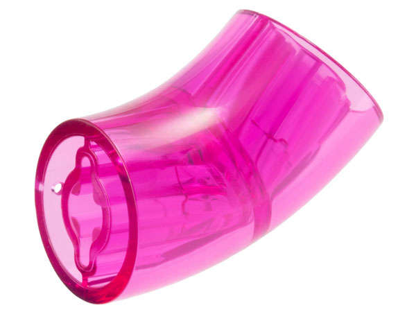 Lego (N) ~ Brick Round 2 x 2 D. 45 degrees Elbow (27.7mm Standing Height) ~ [Trans-Dark Pink]