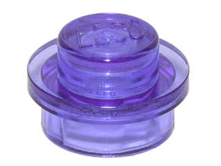 Lego (N) ~ Plate Round 1 x 1 ~ [Trans-Purple]