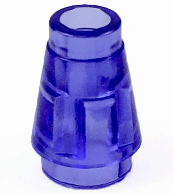 Lego (N) ~ Cone 1 x 1 with Top Groove ~ [Trans-Purple]
