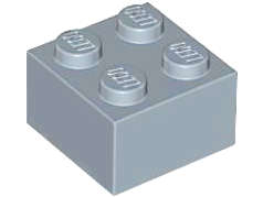Lego (N) ~ Brick 2 x 2 ~ [Sand Blue]