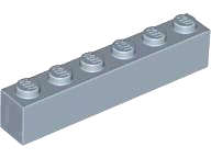 Lego (N) ~ Brick 1 x 6 ~ [Sand Blue]