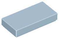 Lego (N) ~ Tile 1 x 2 ~ [Sand Blue]