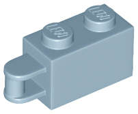 Lego (N) ~ Brick Modified 1 x 2 with Bar Handle on End - Bar Flush with Edge ~ [Sand Blue]