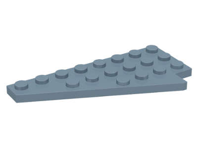 Lego (U) ~ Wedge Plate 8 x 4 Wing Left ~ [Sand Blue]