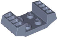 Lego (N) ~ Plate Modified 2 x 2 with Vents ~ [Sand Blue]