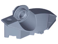 Lego (U) ~ Large Figure Foot with Rotation Joint Ball Half Vertical ~ [Sand Blue]