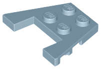 Lego (N) ~ Wedge Plate 3 x 4 with Stud Notches ~ [Sand Blue]