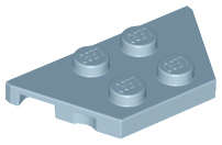 Lego (U) ~ Wedge Plate 2 x 4 ~ [Sand Blue]