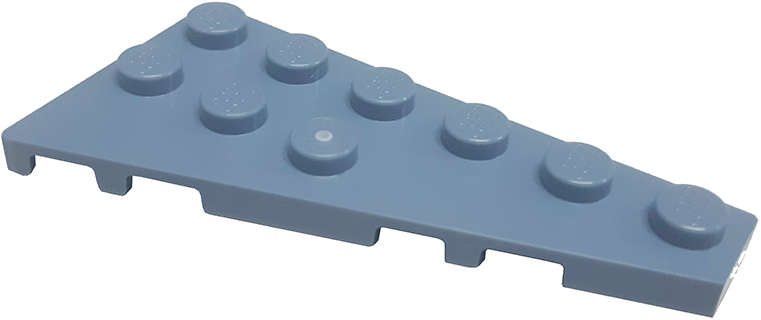 Lego (N) ~ Wedge Plate 6 x 3 Right ~ [Sand Blue]