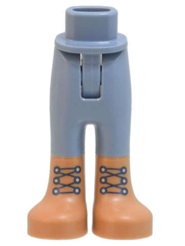 Lego (N) ~ Mini Doll Hips and Trousers with Back Pockets with Molded Medium Nougat Low ~ [Sand Blue]