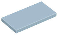 Lego (N) ~ Tile 2 x 4 ~ [Sand Blue]