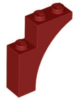 Lego (N) ~ Arch 1 x 3 x 3 ~ [Dark Red]