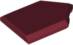 Lego (N) ~ Tile Modified 2 x 3 Pentagonal ~ [Dark Red]