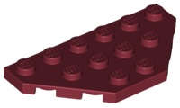 Lego (U) ~ Wedge Plate 3 x 6 Cut Corners ~ [Dark Red]
