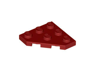 Lego (U) ~ Wedge Plate 3 x 3 Cut Corner ~ [Dark Red]