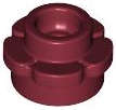 Lego (N) ~ Plate Round 1 x 1 with Flower Edge (5 Petals) ~ [Dark Red]