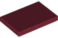 Lego (N) ~ Tile 2 x 3 ~ [Dark Red]