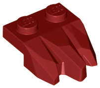 Lego (N) ~ Plate Modified 1 x 2 with 3 Claws / Rock Fingers ~ [Dark Red]