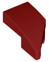 Lego (N) ~ Wedge 2 x 1 x 2/3 Left ~ [Dark Red]