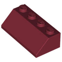 Lego (U) ~ Slope 45 2 x 4 ~ [Dark Red]