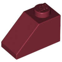 Lego (U) ~ Slope 45 2 x 1 ~ [Dark Red]