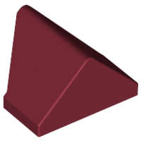 Lego (U) ~ Slope 45 2 x 1 Double / Inverted with Bottom Stud Holder ~ [Dark Red]