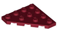 Lego (U) ~ Wedge Plate 4 x 4 Cut Corner ~ [Dark Red]
