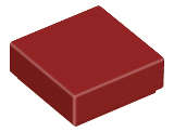 Lego (N) ~ Tile 1 x 1 ~ [Dark Red]