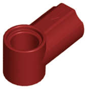 Lego (U) ~ Technic Axle and Pin Connector Angled #1 ~ [Dark Red]