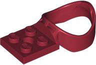 Lego (N) ~ Plate Modified 2 x 2 with Ball Holder ~ [Dark Red]